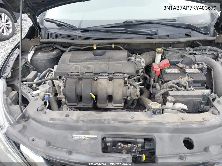 2019 NISSAN SENTRA VIN 3N1AB7AP7KY403679 — фото 10