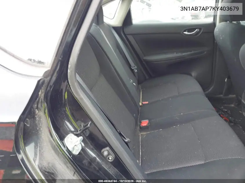 2019 NISSAN SENTRA VIN 3N1AB7AP7KY403679 — фото 8