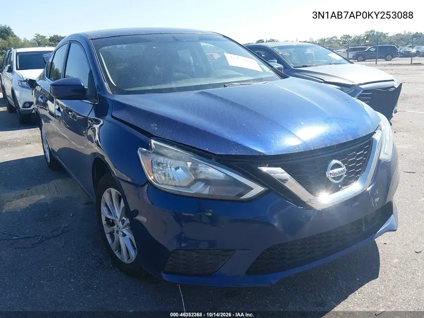 NISSAN SENTRA 2019, VIN 3N1AB7AP0KY253088