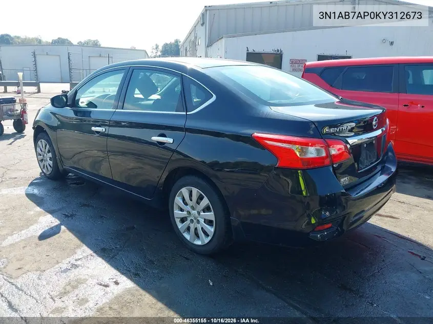 2019 NISSAN SENTRA VIN 3N1AB7AP0KY312673 — фото 3