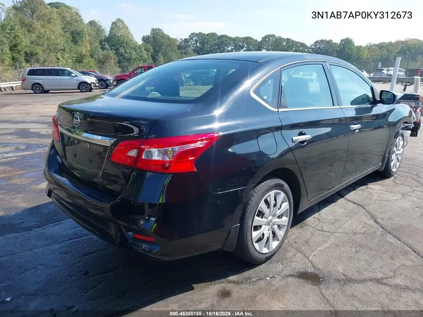 2019 NISSAN SENTRA VIN 3N1AB7AP0KY312673 — фото 4