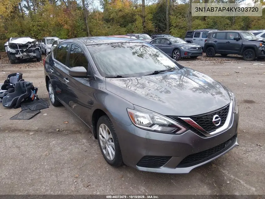 NISSAN SENTRA 2019, VIN 3N1AB7AP4KY303720