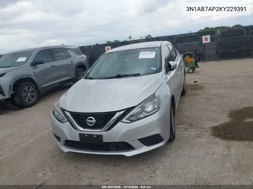 2019 NISSAN SENTRA VIN 3N1AB7AP2KY229391 — фото 2