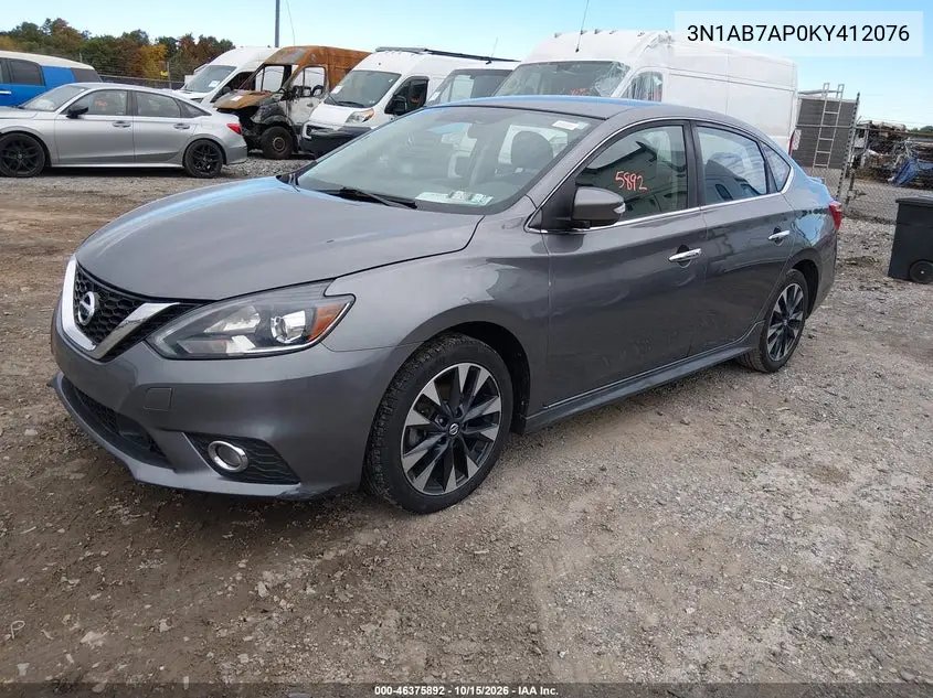 2019 NISSAN SENTRA VIN 3N1AB7AP0KY412076 — фото 2