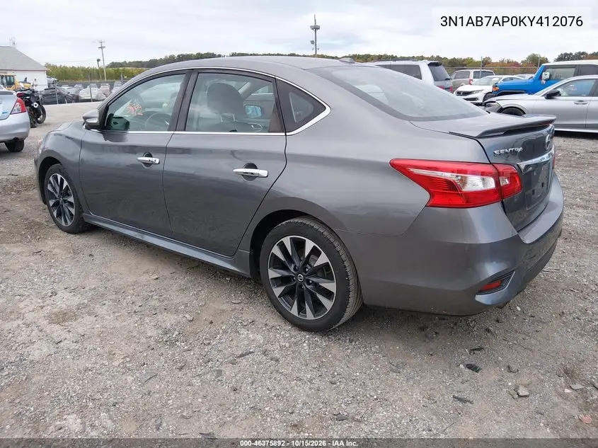 2019 NISSAN SENTRA VIN 3N1AB7AP0KY412076 — фото 3