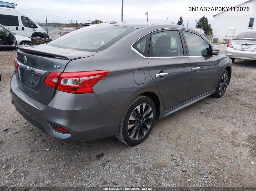 2019 NISSAN SENTRA VIN 3N1AB7AP0KY412076 — фото 4