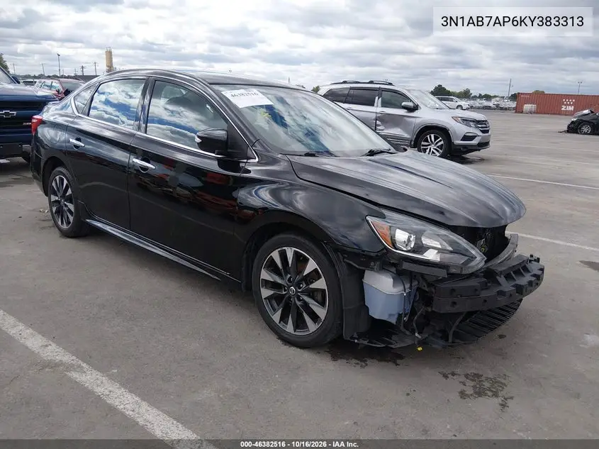 NISSAN SENTRA 2019, VIN 3N1AB7AP6KY383313