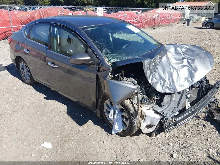 NISSAN SENTRA 2019, VIN 3N1AB7AP6KY333897