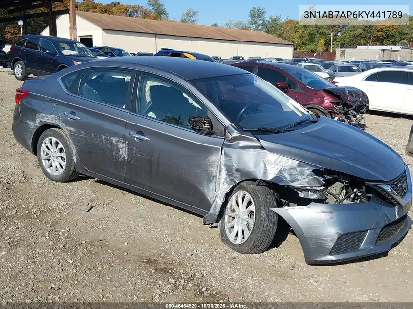NISSAN SENTRA 2019, VIN 3N1AB7AP6KY441789