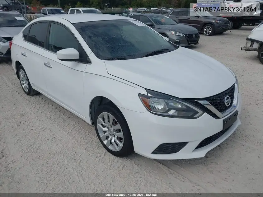 NISSAN SENTRA 2019, VIN 3N1AB7AP8KY361264