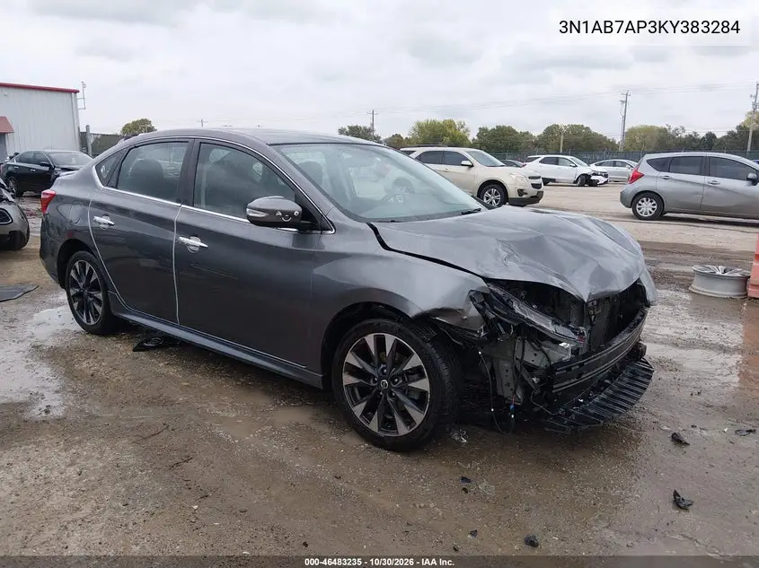 NISSAN SENTRA 2019, VIN 3N1AB7AP3KY383284
