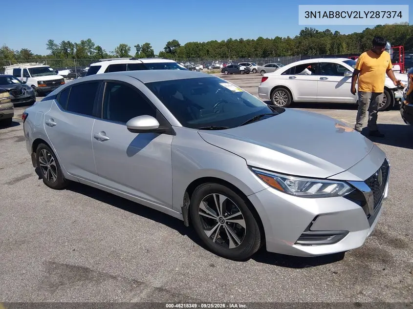 NISSAN SENTRA 2020, VIN 3N1AB8CV2LY287374
