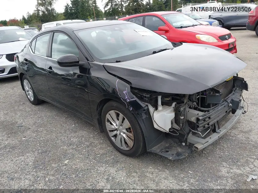 NISSAN SENTRA 2020, VIN 3N1AB8BV4LY228506