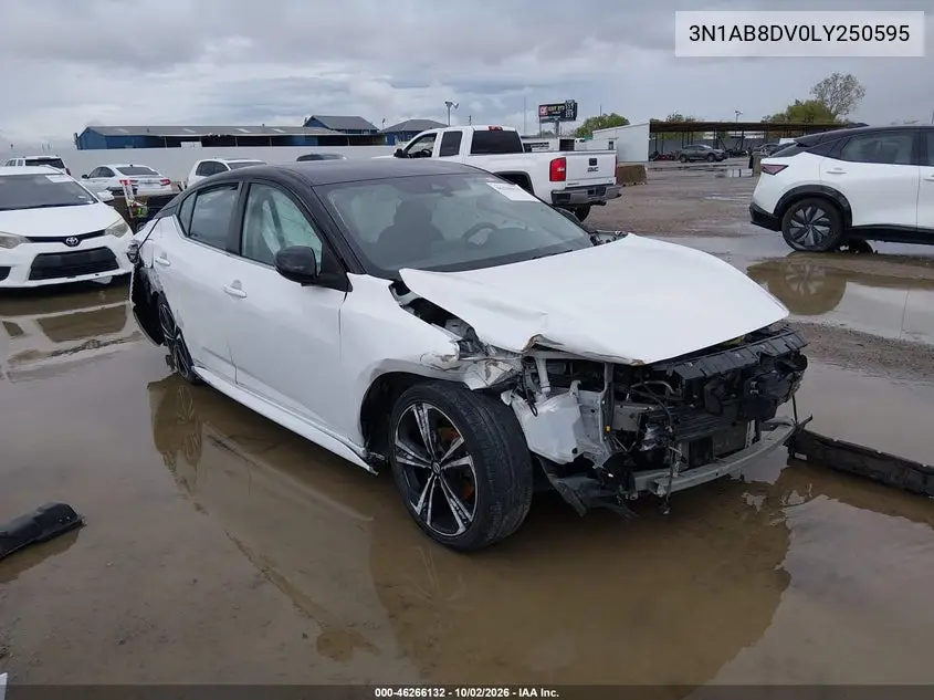 NISSAN SENTRA 2020, VIN 3N1AB8DV0LY250595