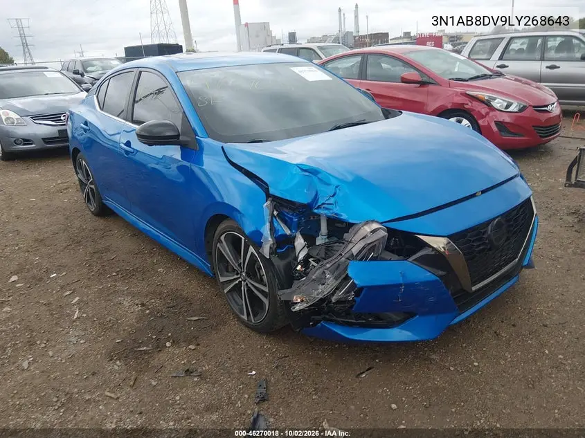 NISSAN SENTRA 2020, VIN 3N1AB8DV9LY268643