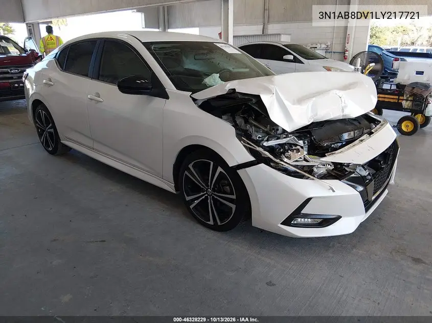 NISSAN SENTRA 2020, VIN 3N1AB8DV1LY217721