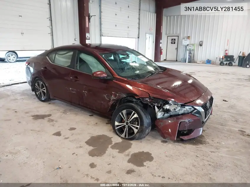 NISSAN SENTRA 2020, VIN 3N1AB8CV5LY281455