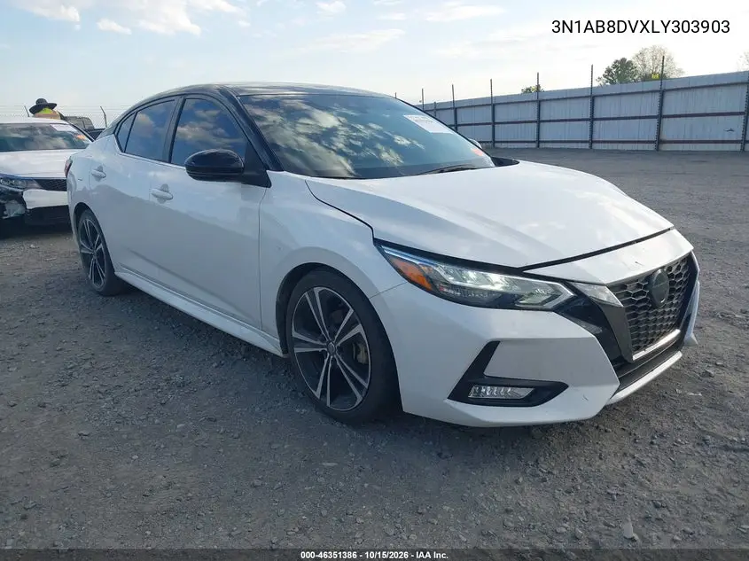 NISSAN SENTRA 2020, VIN 3N1AB8DVXLY303903