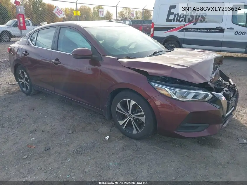 NISSAN SENTRA 2020, VIN 3N1AB8CVXLY293634