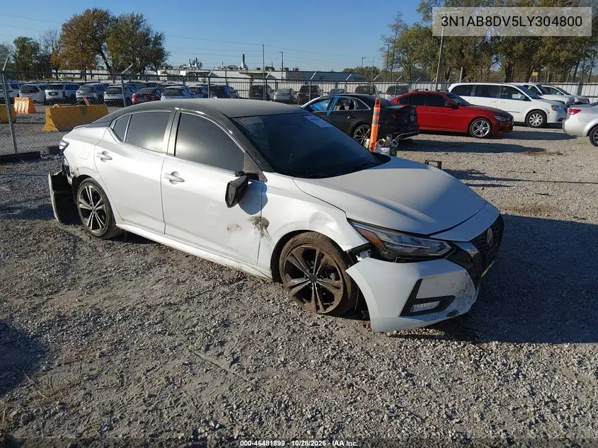 NISSAN SENTRA 2020, VIN 3N1AB8DV5LY304800