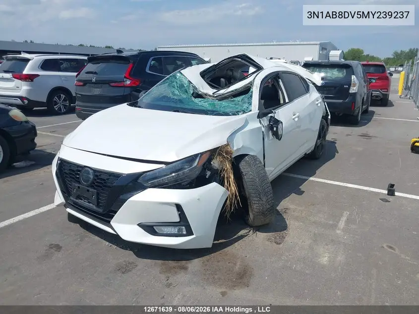 2021 NISSAN SENTRA VIN 3N1AB8DV5MY239237 — фото 2