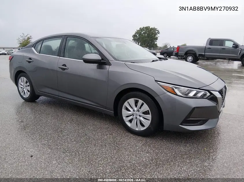 NISSAN SENTRA 2021, VIN 3N1AB8BV9MY270932