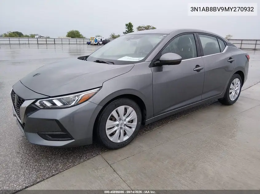 2021 NISSAN SENTRA VIN 3N1AB8BV9MY270932 — фото 2