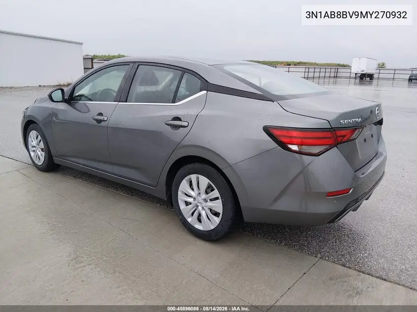 2021 NISSAN SENTRA VIN 3N1AB8BV9MY270932 — фото 3