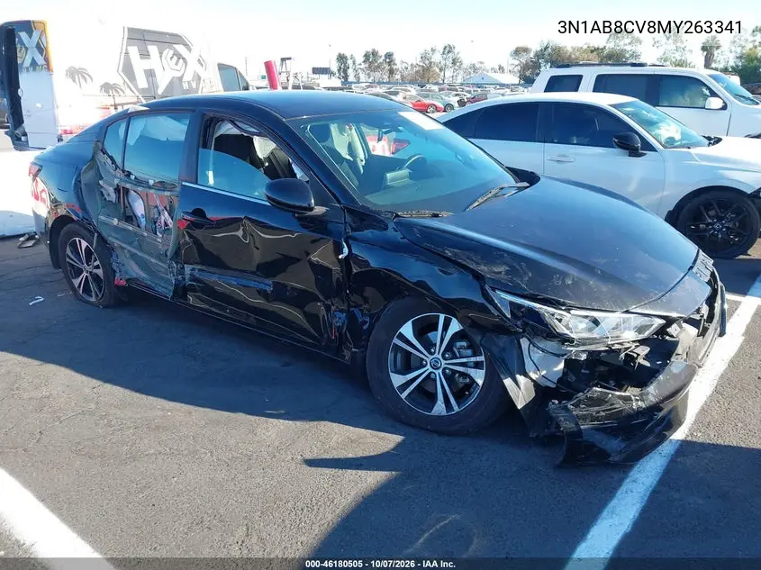 NISSAN SENTRA 2021, VIN 3N1AB8CV8MY263341