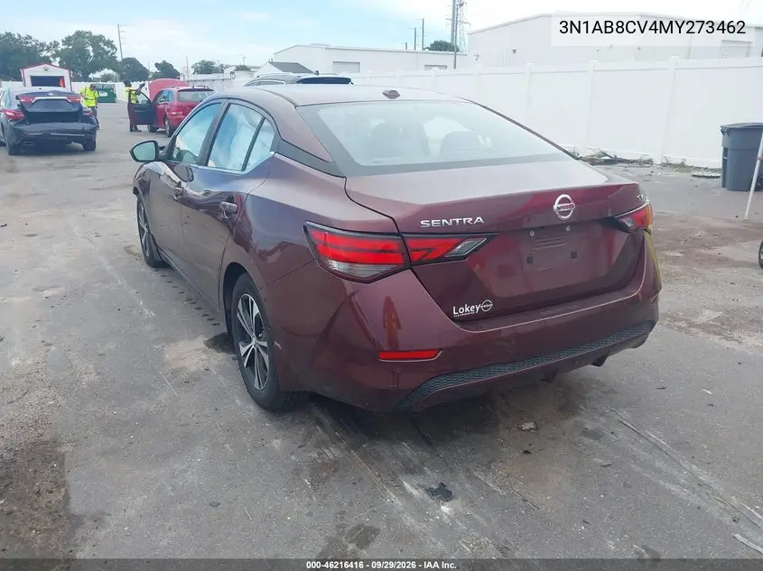 2021 NISSAN SENTRA VIN 3N1AB8CV4MY273462 — фото 3