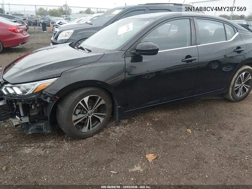 2021 NISSAN SENTRA VIN 3N1AB8CV4MY287569 — фото 2