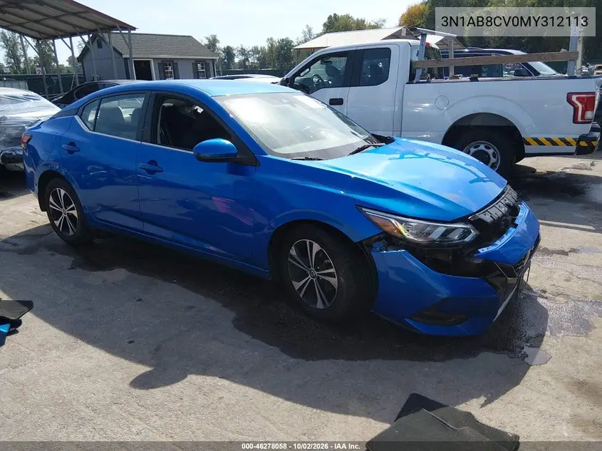 NISSAN SENTRA 2021, VIN 3N1AB8CV0MY312113