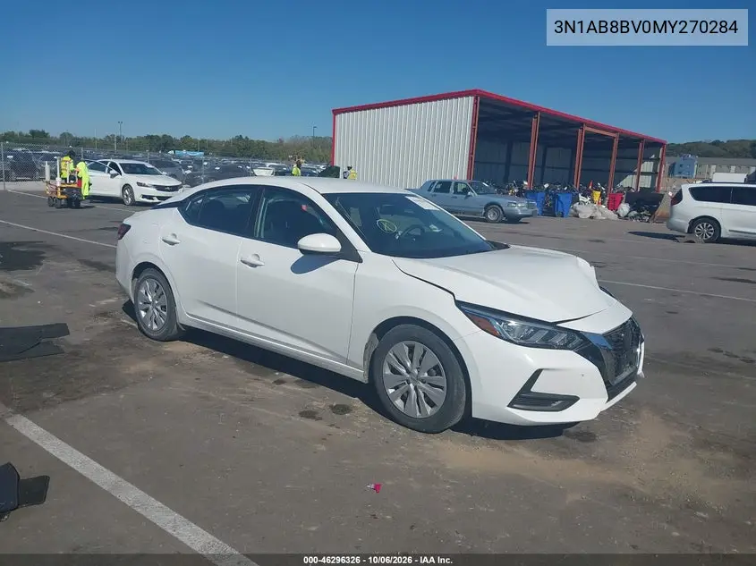 NISSAN SENTRA 2021, VIN 3N1AB8BV0MY270284