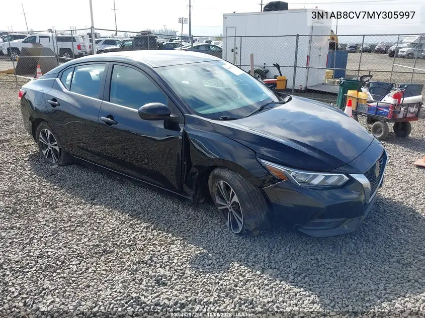 NISSAN SENTRA 2021, VIN 3N1AB8CV7MY305997