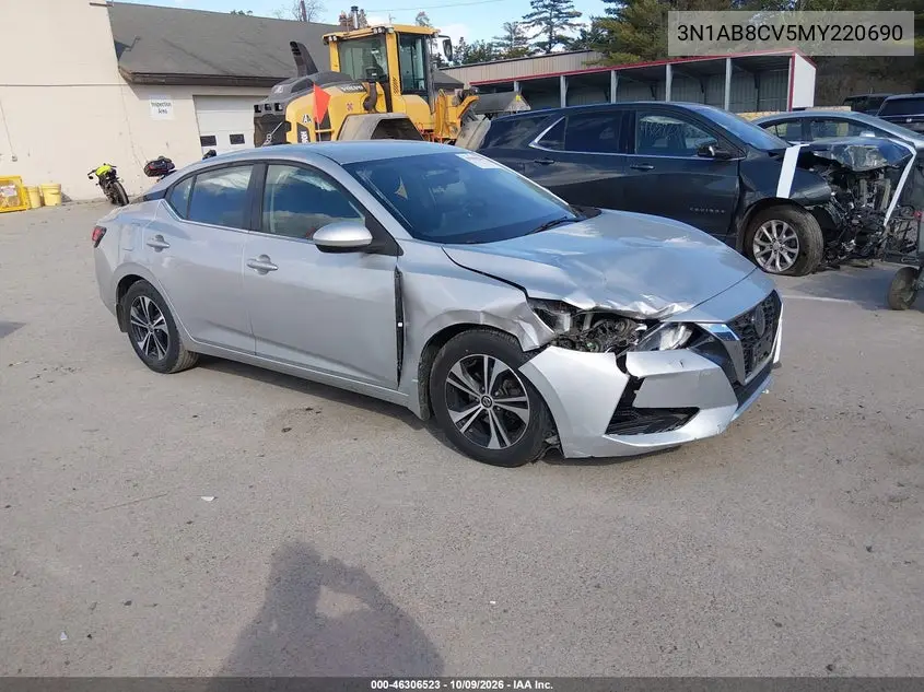 NISSAN SENTRA 2021, VIN 3N1AB8CV5MY220690