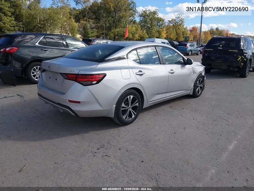 2021 NISSAN SENTRA VIN 3N1AB8CV5MY220690 — фото 4