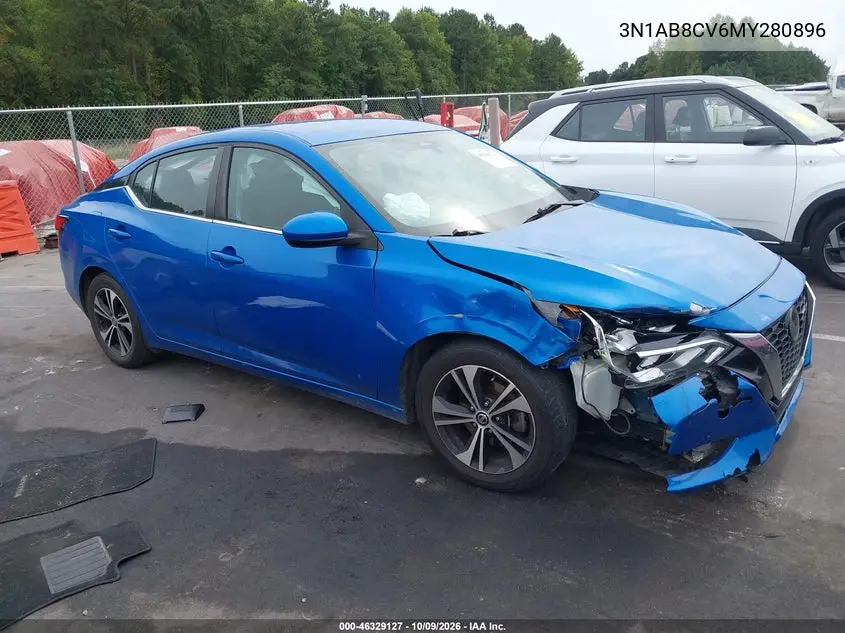 NISSAN SENTRA 2021, VIN 3N1AB8CV6MY280896