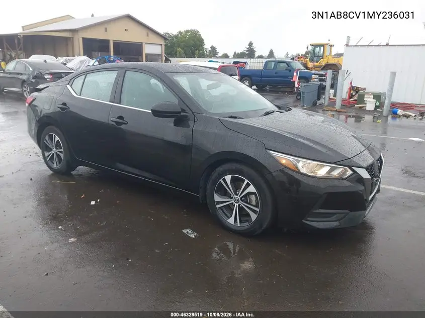 NISSAN SENTRA 2021, VIN 3N1AB8CV1MY236031