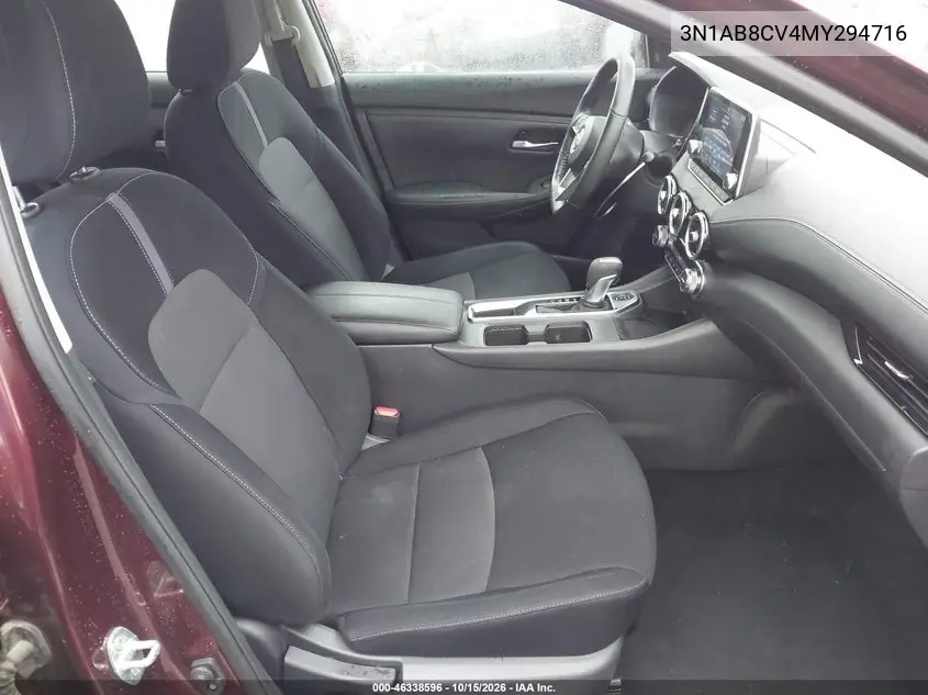 2021 NISSAN SENTRA VIN 3N1AB8CV4MY294716 — фото 5