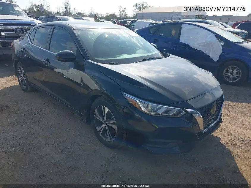 NISSAN SENTRA 2021, VIN 3N1AB8CV7MY214776