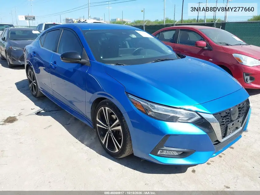 NISSAN SENTRA 2021, VIN 3N1AB8DV8MY277660