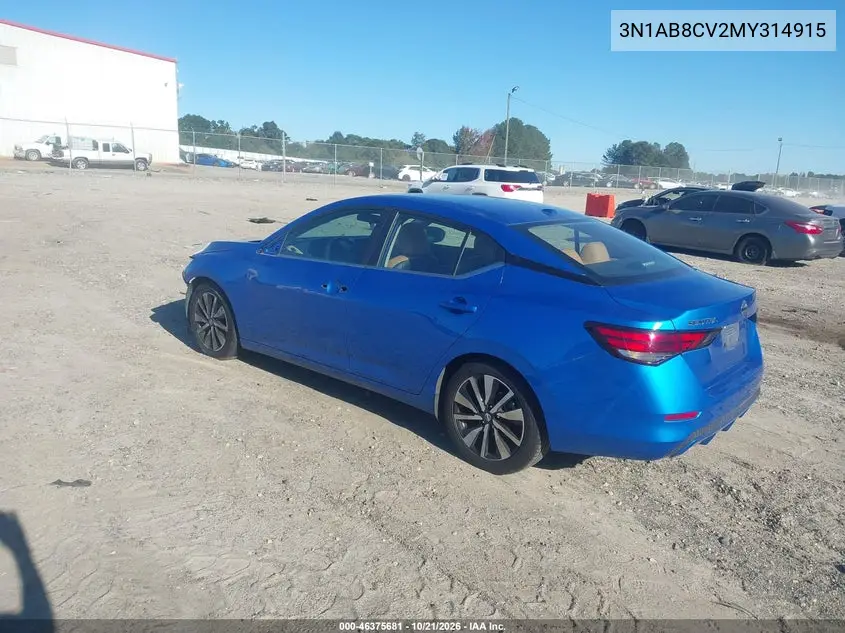 2021 NISSAN SENTRA VIN 3N1AB8CV2MY314915 — фото 3