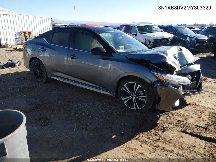 NISSAN SENTRA 2021, VIN 3N1AB8DV2MY303329