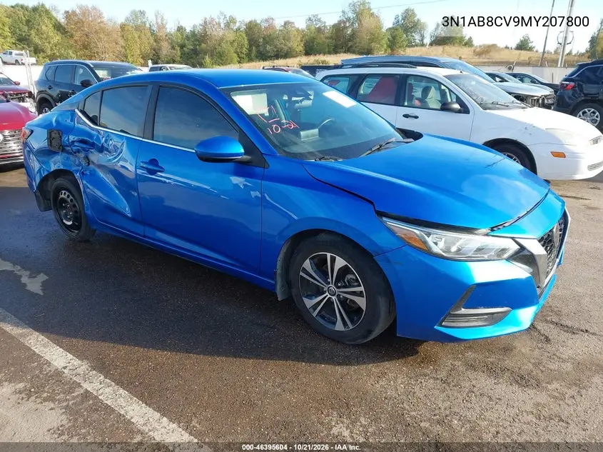NISSAN SENTRA 2021, VIN 3N1AB8CV9MY207800