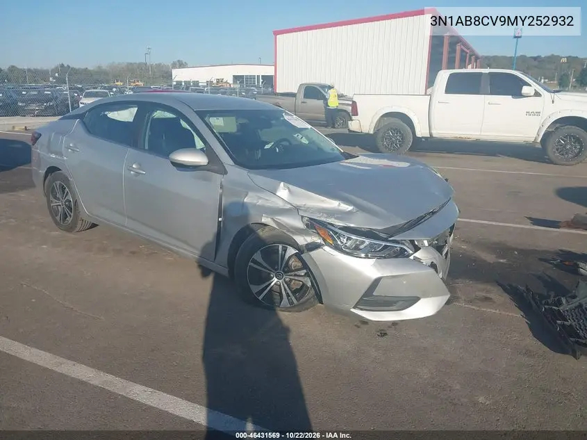 NISSAN SENTRA 2021, VIN 3N1AB8CV9MY252932