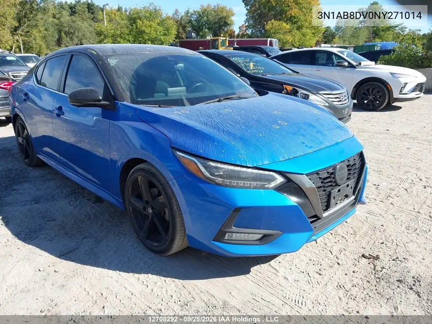 NISSAN SENTRA 2022, VIN 3N1AB8DV0NY271014