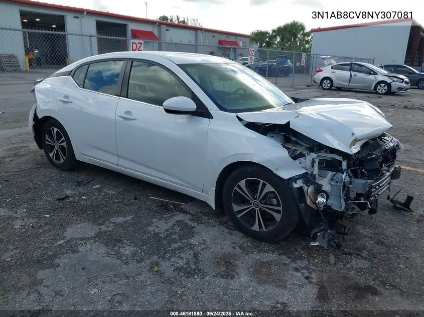 NISSAN SENTRA 2022, VIN 3N1AB8CV8NY307081