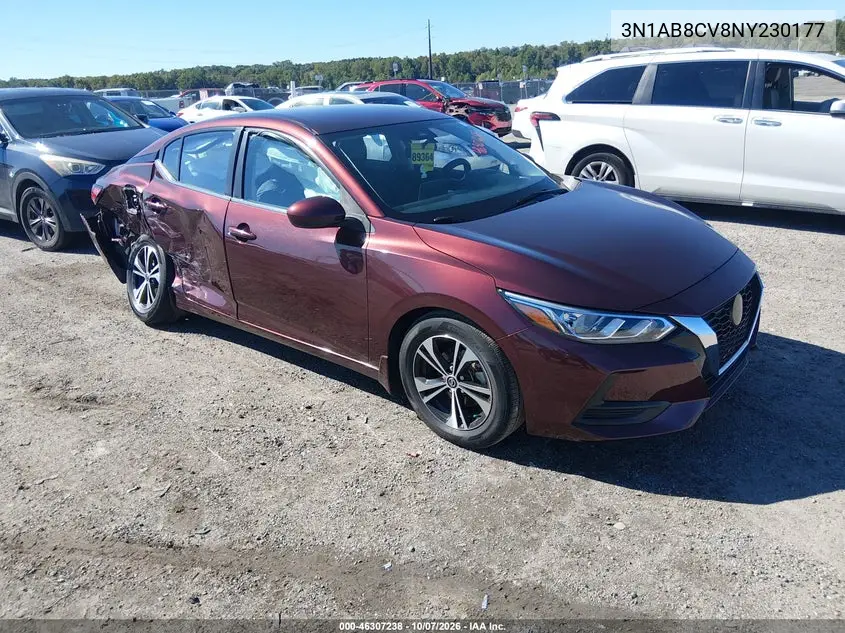 NISSAN SENTRA 2022, VIN 3N1AB8CV8NY230177