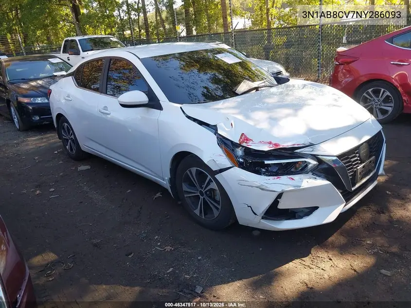 NISSAN SENTRA 2022, VIN 3N1AB8CV7NY286093
