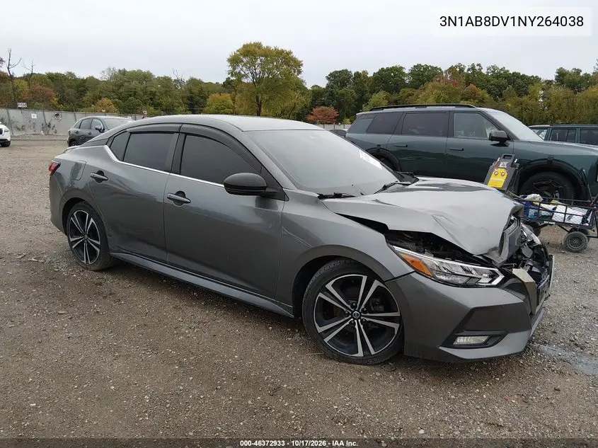 NISSAN SENTRA 2022, VIN 3N1AB8DV1NY264038